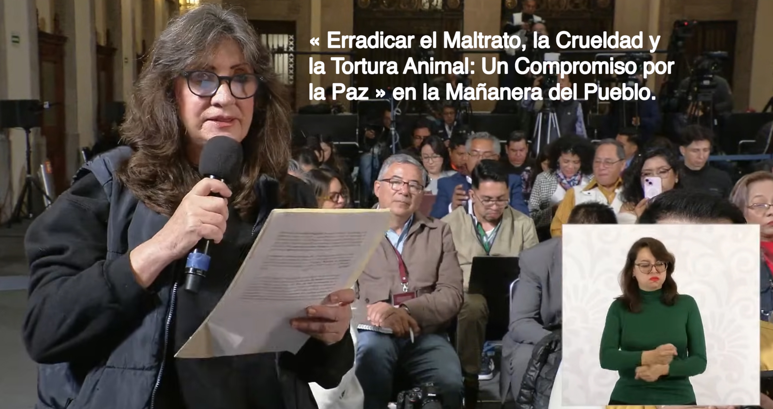 Se entrega a la presidenta Claudia Sheinbaum, a través de la fotodocumentalista Elideth Fernández, la campaña: «Erradicar el Maltrato, la Crueldad y la Tortura Animal: Un Compromiso por la Paz», del Movimiento Consciencia, para su óptima distribución o difusión masiva.